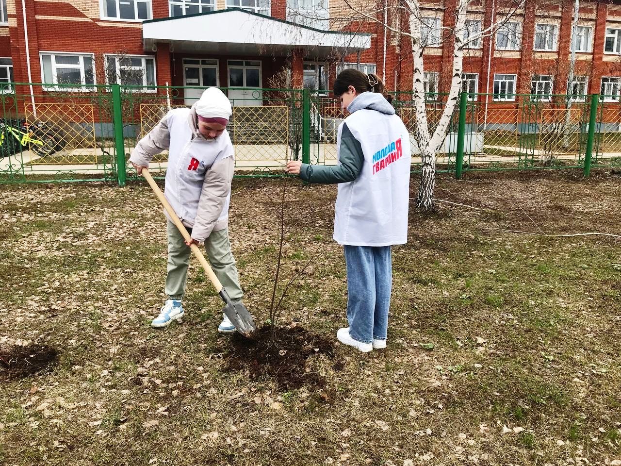 Саба районының Яшь гвардиячеләре агач утырту һәм өмә оештырдылар