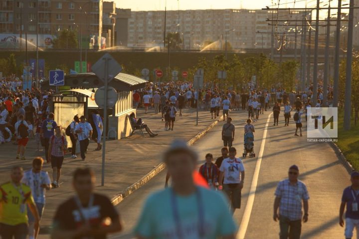 Бельгия–Бразилия матчы вакытында «Казан-Арена» стадионы янындагы юллар ябыла